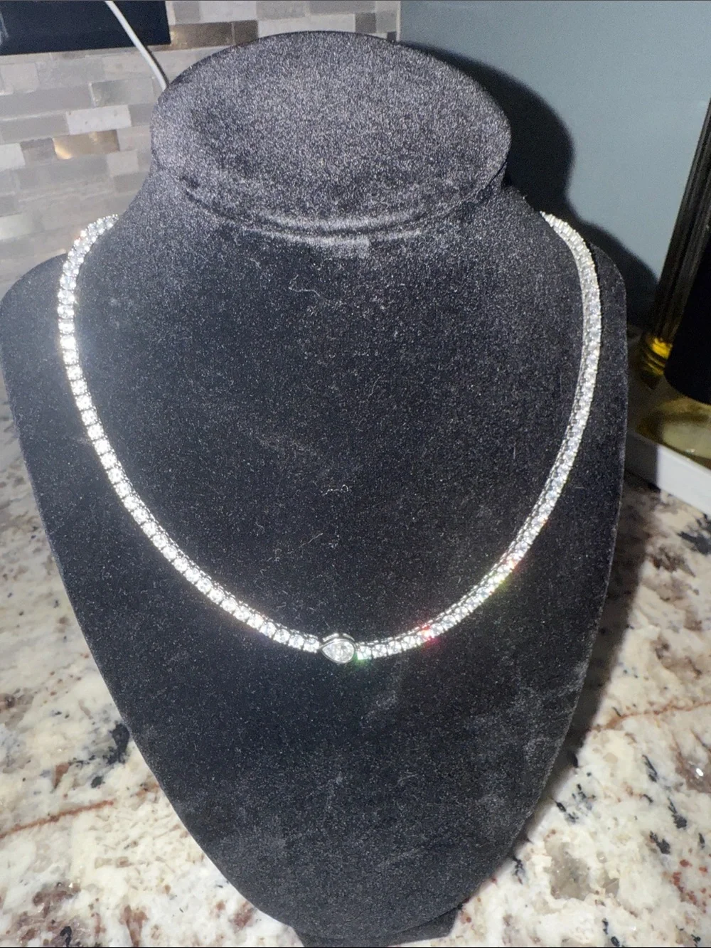 GIVENCHY crystal Tennis Necklace